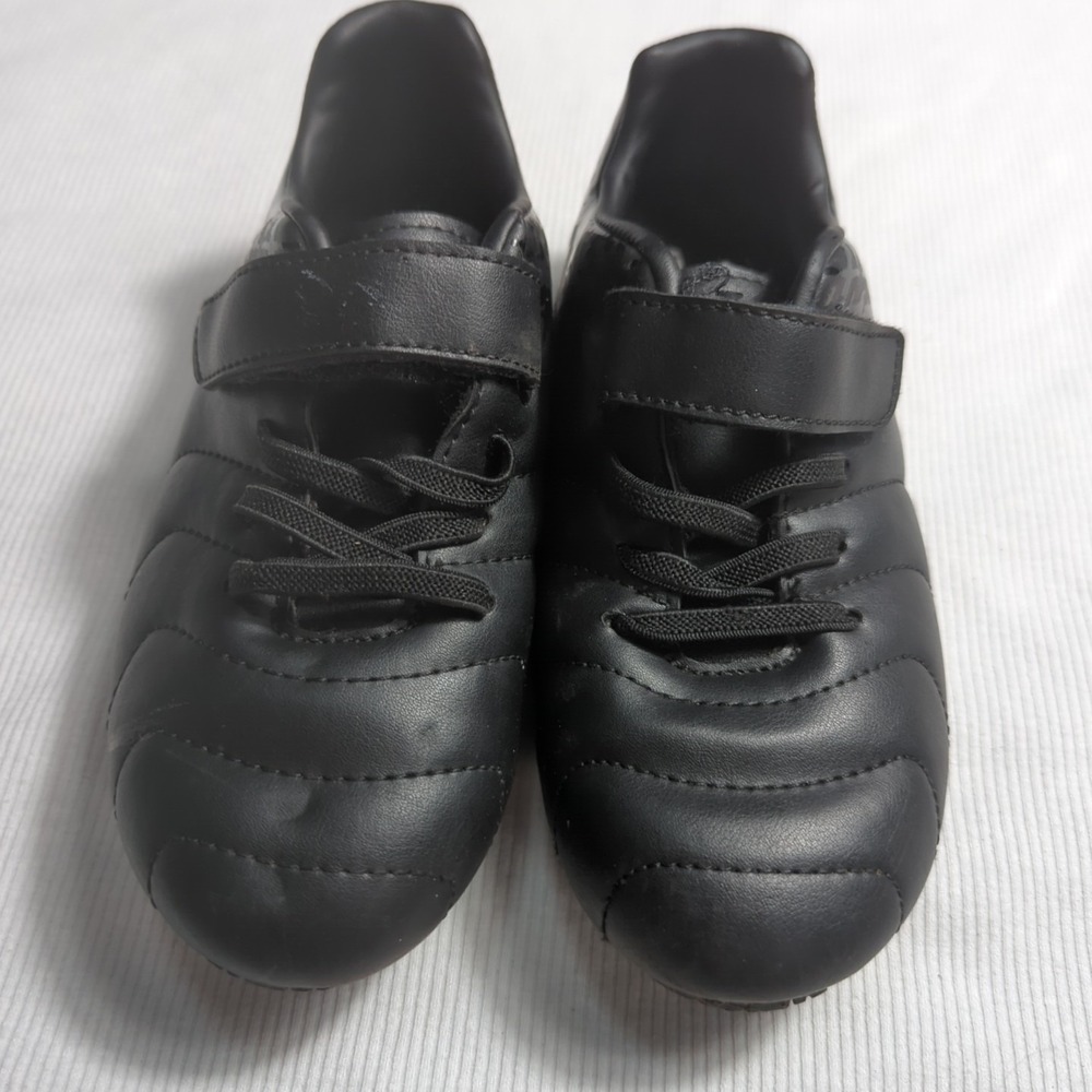 BRAVA Soccer Cleats Toddler 12D Black Athletic Soccer Shoes Hook‎ Loop 160466 - Picture 3 of 6